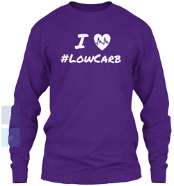 low carb long sleeve tee purple