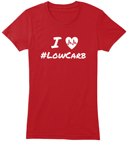 low carb womens tee red