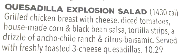 Quesadilla Explosion Salad