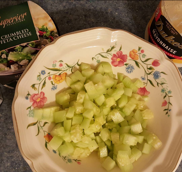 Making Low Carb Cucumber Salad