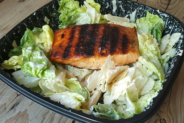 Low Carb Dinner at Applebee's - Grilled Salmon Caesar Salad with No Croutons