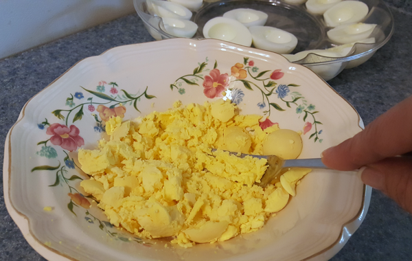 Making Deviled Eggs