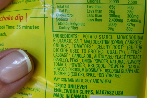 Knorr Mix Ingredients
