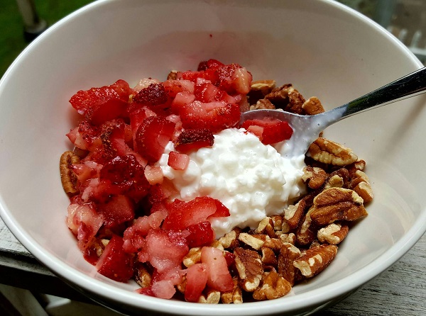 Low Carb Cereal - Pecans, Cottage Cheese & Berries