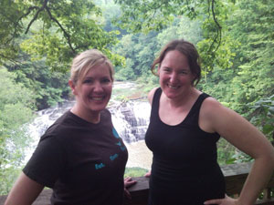 Lynn Terry and Nicole Dean, Hiking Burgess Falls