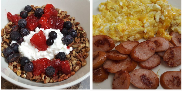 My low carb breakfast &  lunch