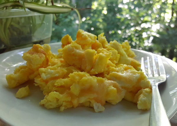 LCHF Staple : Eggs Cooked in Real Butter with Colby Jack Cheese