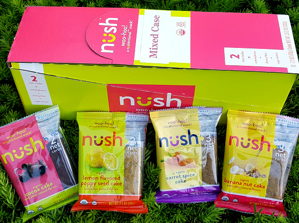 NUSH Foods Organic, Gluten Free Low Carb Cakes - Snacks On The Go!