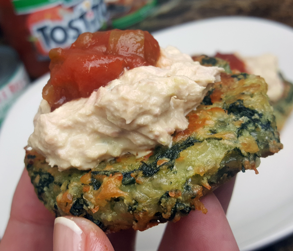 Low Carb Food Ideas (Spinach Biscuits with Tuna Salad)
