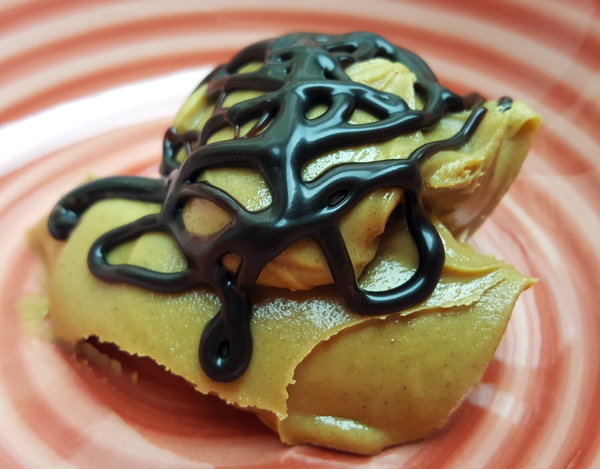 Simple Low Carb Treat - Peanut Butter and Sugar Free Chocolate Syrup