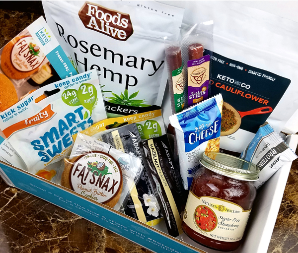 May Keto Delivered Box full of Low Carb Foods
