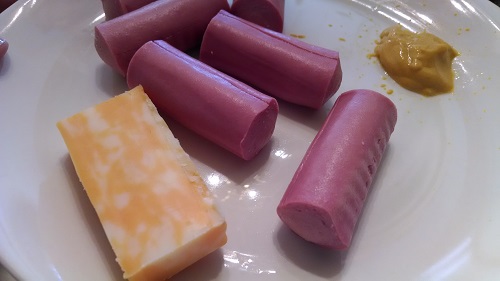 vienna sausages and colby jack cheese