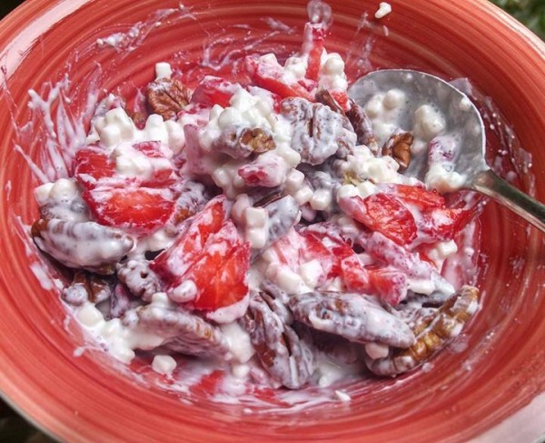Low Carb Cereal: Cottage Cheese, Berries and Pecans
