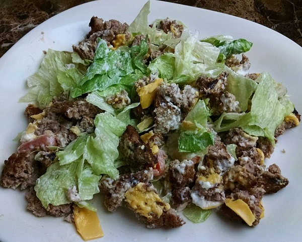 Low Carb Hamburger Salad