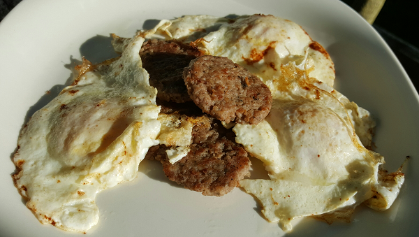 Sausage and Fried Eggs