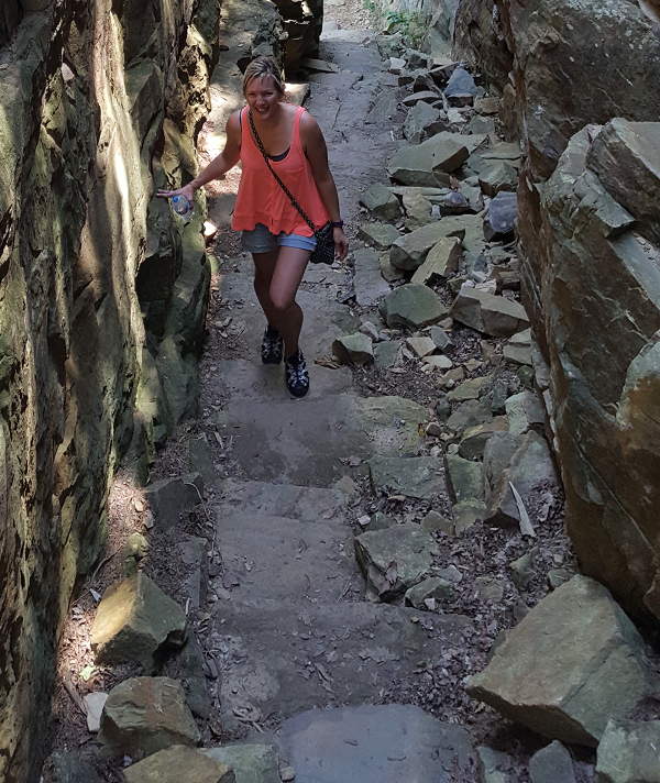 Hiking Up Stone Door