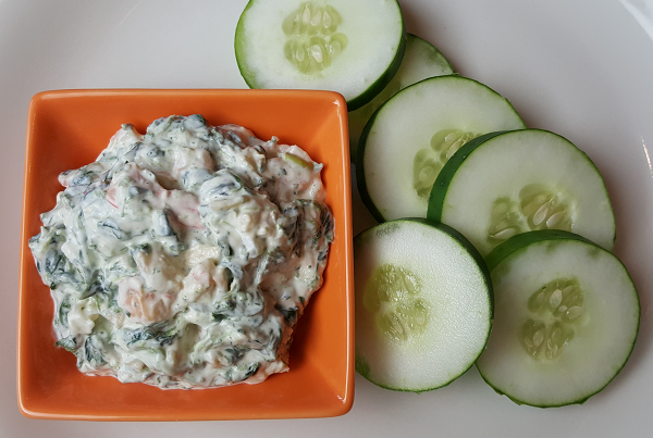 Low Carb Dip with Cucumbers