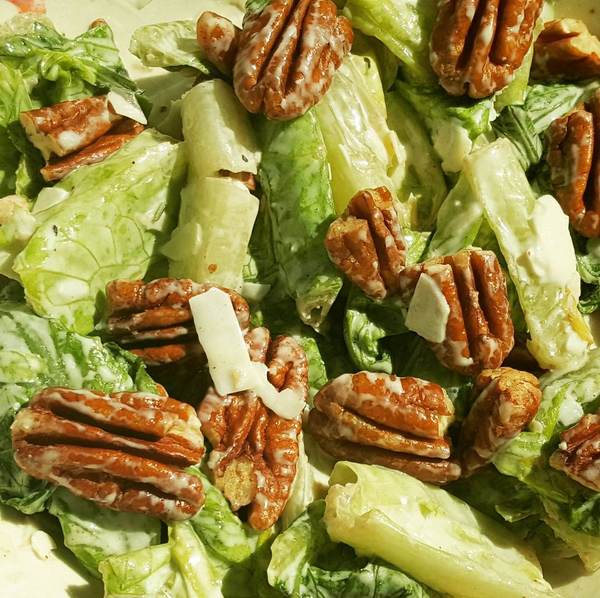 Low Carb Caesar Salad with Pecans