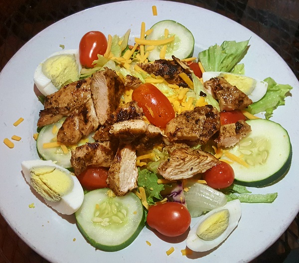 Low Carb Grilled Chicken Salad at Local Restaurant