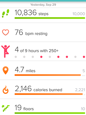 Fitbit Goals : 10,000 Steps
