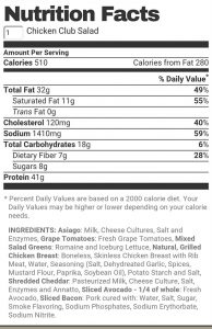 Jason's Deli Nutrition Facts