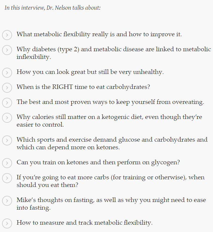 Dr Mike T Nelson on Metabolic Flexibility