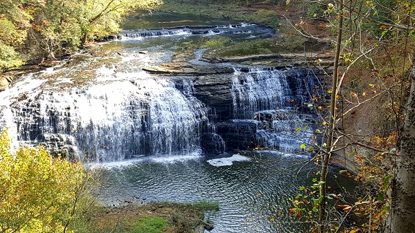 Middle Falls at Burgess Falls State Park in Tennessee