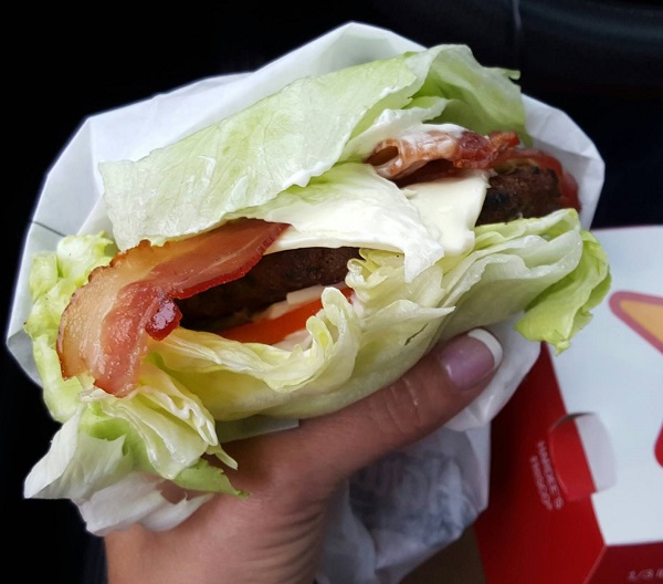 Low Carb Fast Food - Lettuce Wrap Frisco Burger from Hardee's