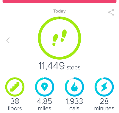 Hiking with Fitbit