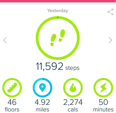 Hiking with my Fitbit