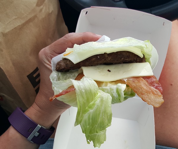 Messy Low Carb Burger (Low Carb Road Trip)