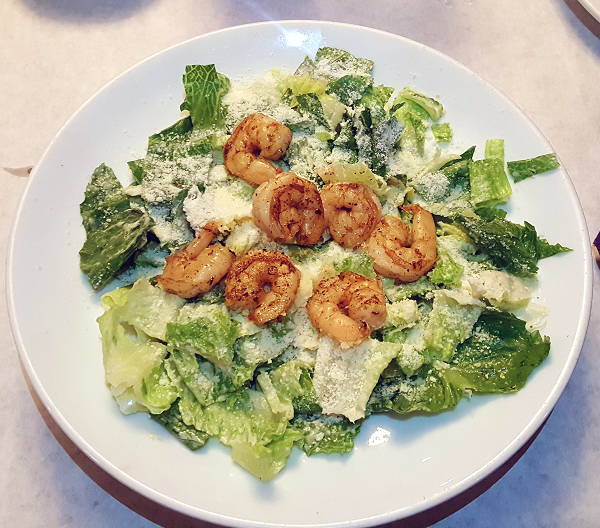 Low Carb Caesar Salad at Louisiana Bistreaux Restaurant - Pescatarian Low Carb Meal