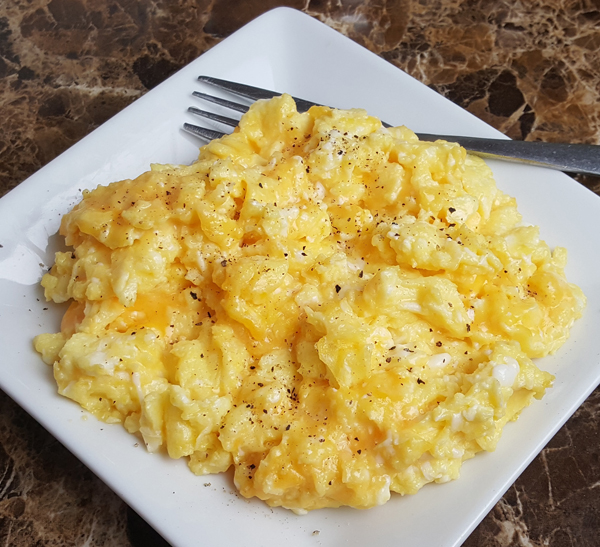 LCHF Eggs made with real butter and real cheese
