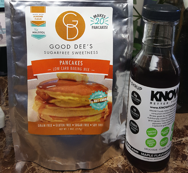 Gluten Free Pancakes and Syrup - Low Carb Breakfast Ideas