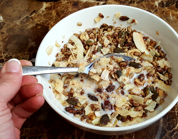 Low Carb Cereal and Milk