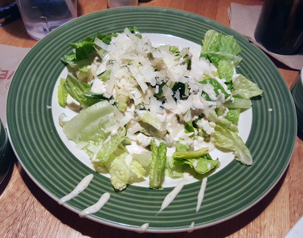 Applebee's Low Carb Sides - Caesar Salad with Cucumber instead of Croutons