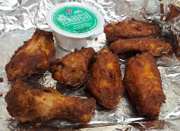 Domino's Pizza Low Carb Delivery - Naked Wings, No Sauce (Extra Crispy)