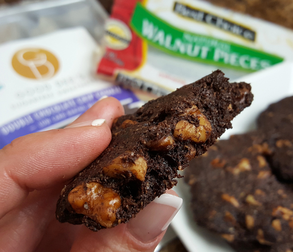 Low Carb Chocolate Walnut Cookies, Gluten Free & Keto Friendly