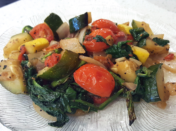Low Carb Restaurant Sides - Roasted Vegetables at Hilton Garden Inn