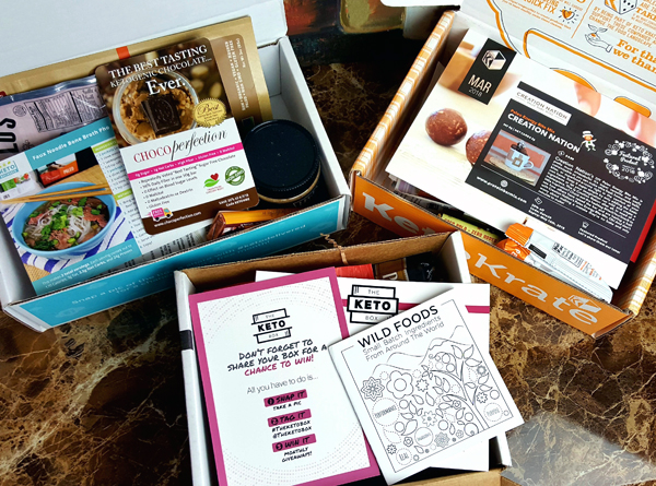 Keto Box Review - March Low Carb Boxes with 23 new Gluten Free LCHF Products to Try