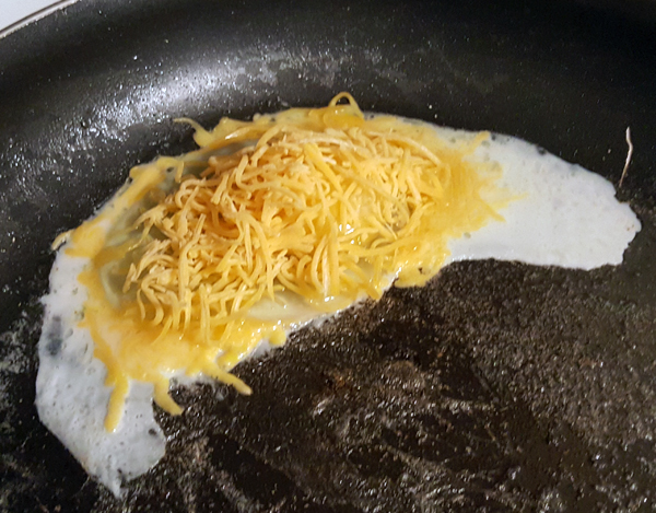 Making Cheese Fried Eggs - Step One