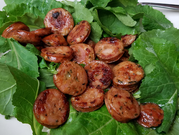Simple Keto Dinners: Chicken Sausage and Kale