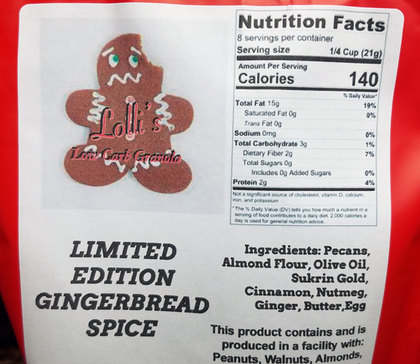Keto Granola - Gingerbread Spice - LCHF Snacks