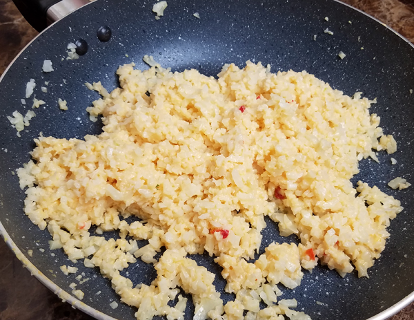 Keto Side Dish Ideas - Cheesy Pimento Cauliflower Rice