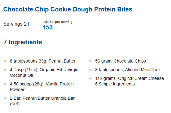 No Bake Chocolate Chip Cookie Dough Keto Recipe