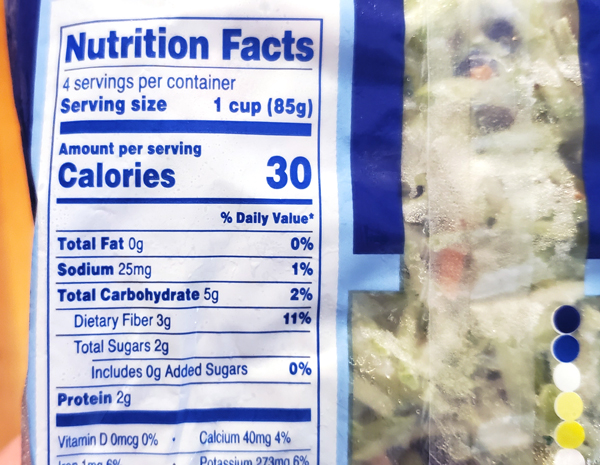 Low Carb Broccoli Slaw Nutrition Facts